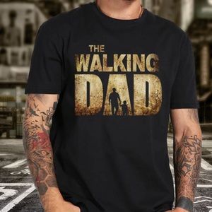 The Walking Dad Parody Father Son Zombies Men tee.